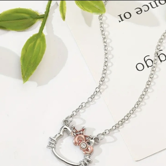 Hello Kitty Rhinestone Crown Necklace - Picture 7 of 7